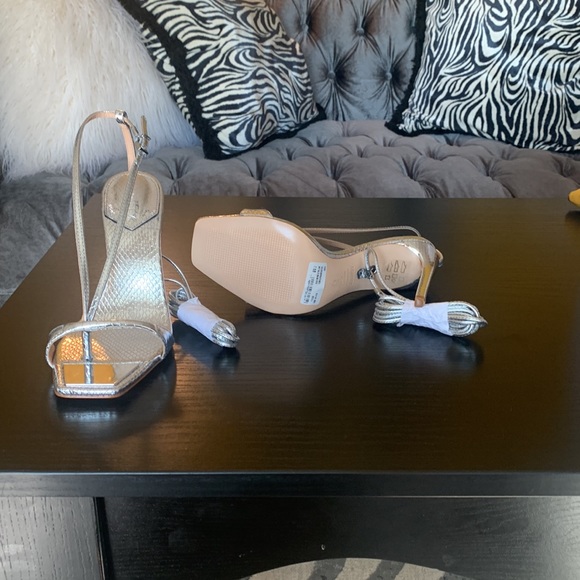 COPY - Schutz Vikki lace up sandals- silver NWT - Picture 10 of 14